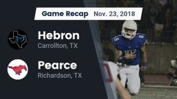 Recap: Hebron  vs. Pearce  2018