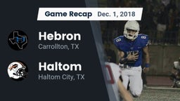 Recap: Hebron  vs. Haltom  2018