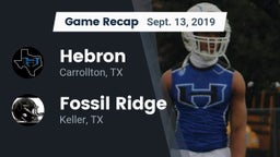 Recap: Hebron  vs. Fossil Ridge  2019