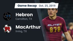 Recap: Hebron  vs. MacArthur  2019