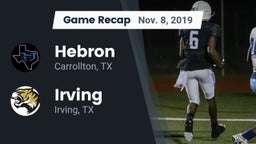 Recap: Hebron  vs. Irving  2019