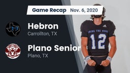 Recap: Hebron  vs. Plano Senior  2020