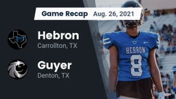 Recap: Hebron  vs. Guyer  2021