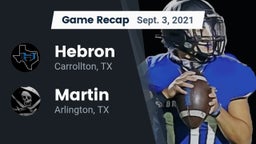 Recap: Hebron  vs. Martin  2021