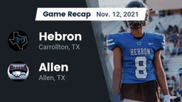 Recap: Hebron  vs. Allen  2021