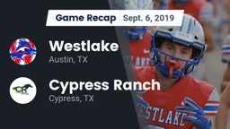 Recap: Westlake  vs. Cypress Ranch  2019