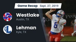Recap: Westlake  vs. Lehman  2019