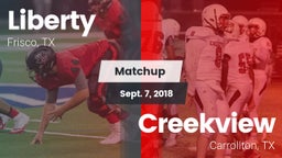 Matchup: Liberty  vs. Creekview  2018