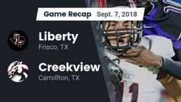 Recap: Liberty  vs. Creekview  2018