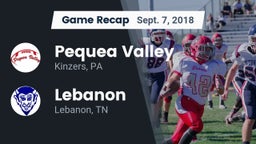 Recap: Pequea Valley  vs. Lebanon  2018