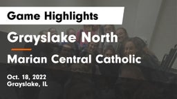 Grayslake North  vs Marian Central Catholic  Game Highlights - Oct. 18, 2022