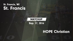 Matchup: St. Francis High vs. HOPE Christian 2016