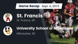 Recap: St. Francis  vs. University School of Milwaukee 2019