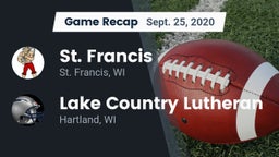 Recap: St. Francis  vs. Lake Country Lutheran  2020