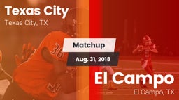 Matchup: Texas City High vs. El Campo  2018