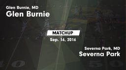 Matchup: Glen Burnie High vs. Severna Park  2016