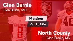 Matchup: Glen Burnie High vs. North County  2016