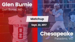 Matchup: Glen Burnie High vs. Chesapeake  2017