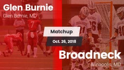 Matchup: Glen Burnie High vs. Broadneck  2018