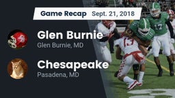 Recap: Glen Burnie  vs. Chesapeake  2018