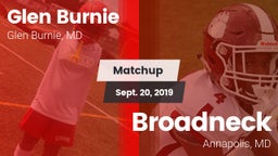 Matchup: Glen Burnie High vs. Broadneck  2019