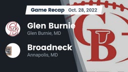 Recap: Glen Burnie  vs. Broadneck  2022