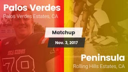 Matchup: Palos Verdes High vs.  Peninsula  2017