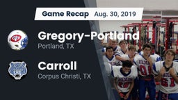 Recap: Gregory-Portland  vs. Carroll  2019