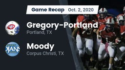 Recap: Gregory-Portland  vs. Moody  2020