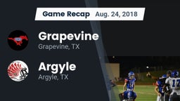 Recap: Grapevine  vs. Argyle  2018