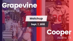 Matchup: Grapevine High vs. Cooper  2018