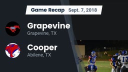 Recap: Grapevine  vs. Cooper  2018