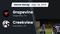 Recap: Grapevine  vs. Creekview  2018