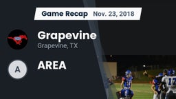 Recap: Grapevine  vs. AREA 2018
