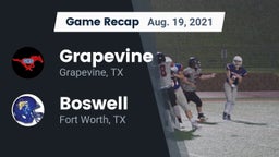 Recap: Grapevine  vs. Boswell   2021