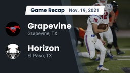 Recap: Grapevine  vs. Horizon  2021