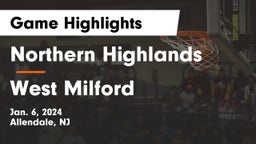 Northern Highlands  vs West Milford  Game Highlights - Jan. 6, 2024