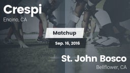 Matchup: Crespi  vs. St. John Bosco  2016