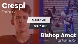 Matchup: Crespi  vs. Bishop Amat  2016