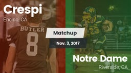 Matchup: Crespi  vs. Notre Dame  2017