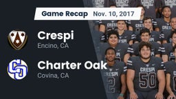 Recap: Crespi  vs. Charter Oak  2017