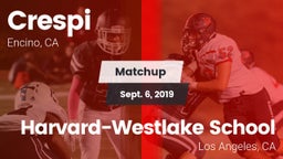 Matchup: Crespi  vs. Harvard-Westlake School 2019
