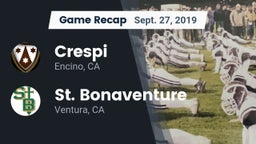 Recap: Crespi  vs. St. Bonaventure  2019