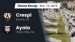 Recap: Crespi  vs. Ayala  2019