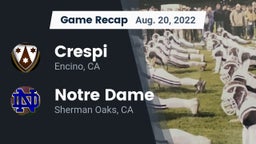 Recap: Crespi  vs. Notre Dame  2022