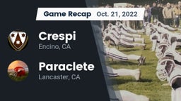 Recap: Crespi  vs. Paraclete  2022
