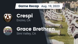 Recap: Crespi  vs. Grace Brethren  2023