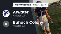 Recap: Atwater  vs. Buhach Colony  2019