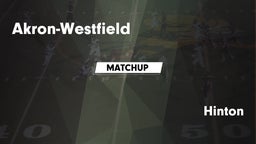 Matchup: Akron-Westfield vs. Hinton  2016