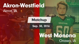 Matchup: Akron-Westfield vs. West Monona  2016